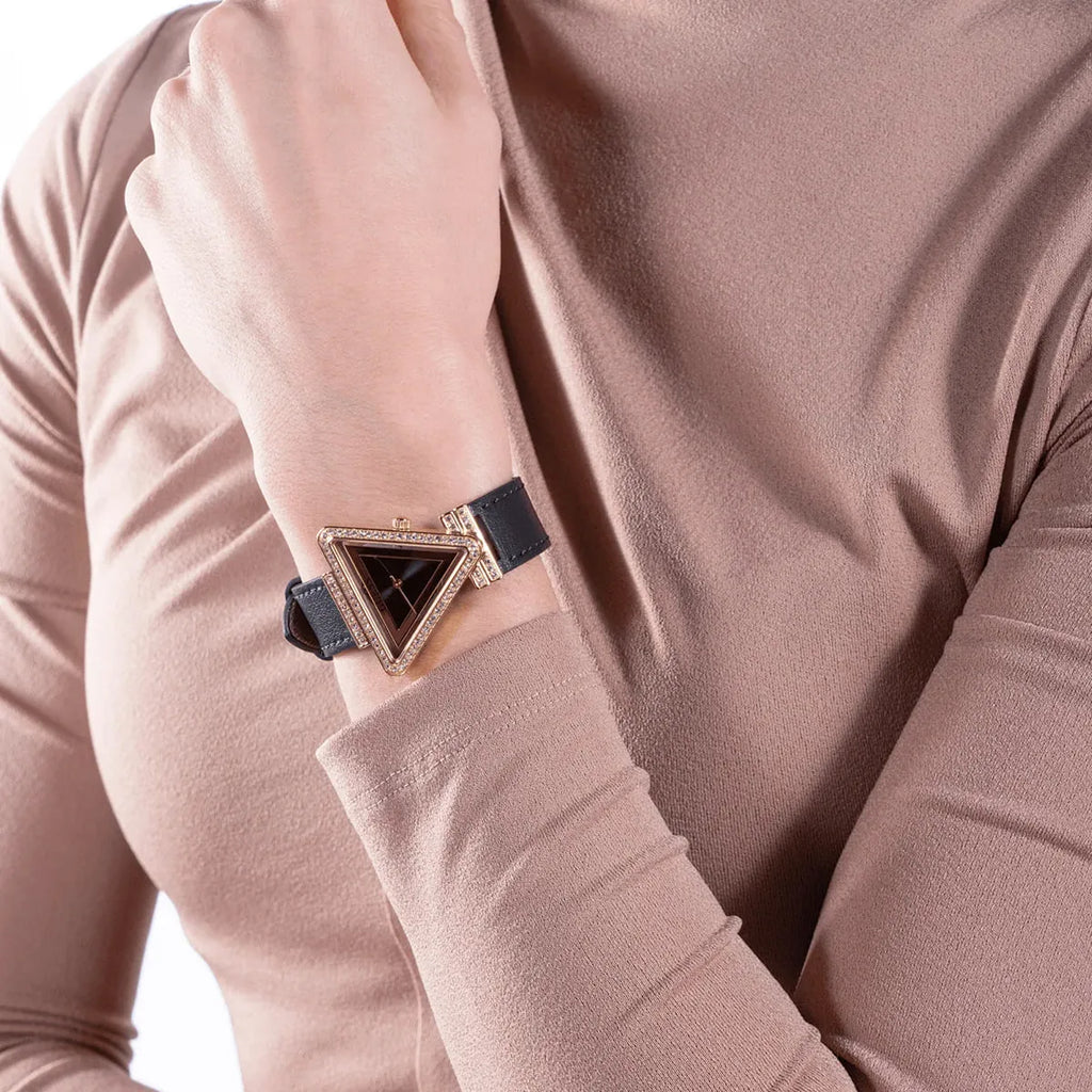 Guess Fame Quartz Black Dial Black Leather Strap Watch For Women - GW0504L5 Buy Now By Guess