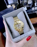 Guess Iconic Quartz Gold Dial Gold Mesh Bracelet Watch For Women - GW0527L2 Buy Now By Guess