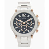 Guess Edge Chronograph Black Dial Silver Steel Strap Watch For Men - GW0539G1 Buy Now By Guess