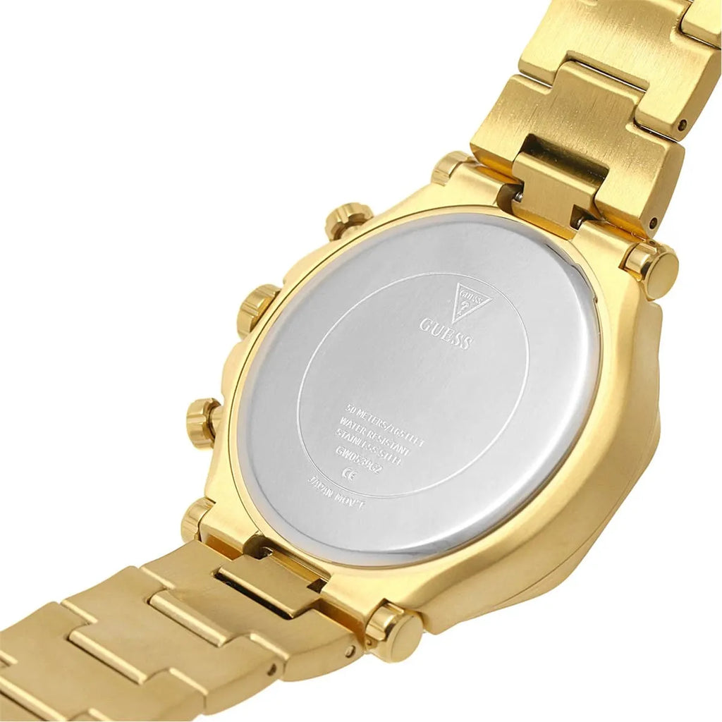 Guess Edge Chronograph Black Dial Gold Steel Strap Watch For Men - GW0539G2 Buy Now By Guess