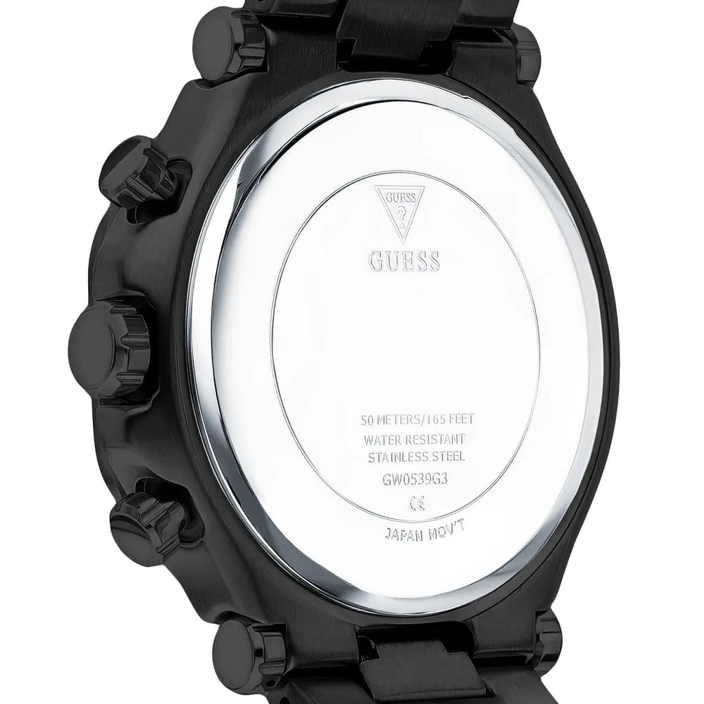 Guess Edge Chronograph Black Dial Black Steel Strap Watch For Men - GW0539G3 Buy Now By Guess
