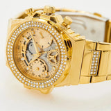 Guess Fusion Chronograph Gold Dial Gold Steel Strap Watch for Women - GW0552L2 Buy Now By Guess