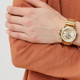 Guess Fusion Chronograph Gold Dial Gold Steel Strap Watch for Women - GW0552L2 Buy Now By Guess