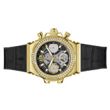 Guess Fusion Chronograph Black Dial Black Leather Strap Watch For Women - GW0553L4 Buy Now By Guess