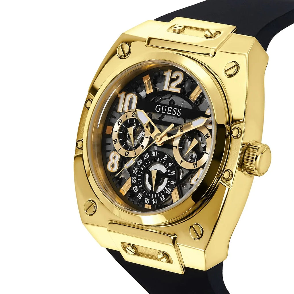 Guess Prodigy Black Dial Black Silicone Strap Watch For Men - GW0569G2 Buy Now By Guess