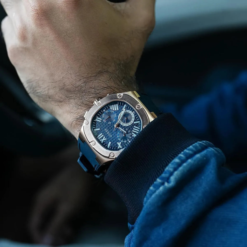 Guess Headline Multifunction Quartz Blue Dial Blue Silicone Strap Watch For Men - GW0571G2 Buy Now By Guess