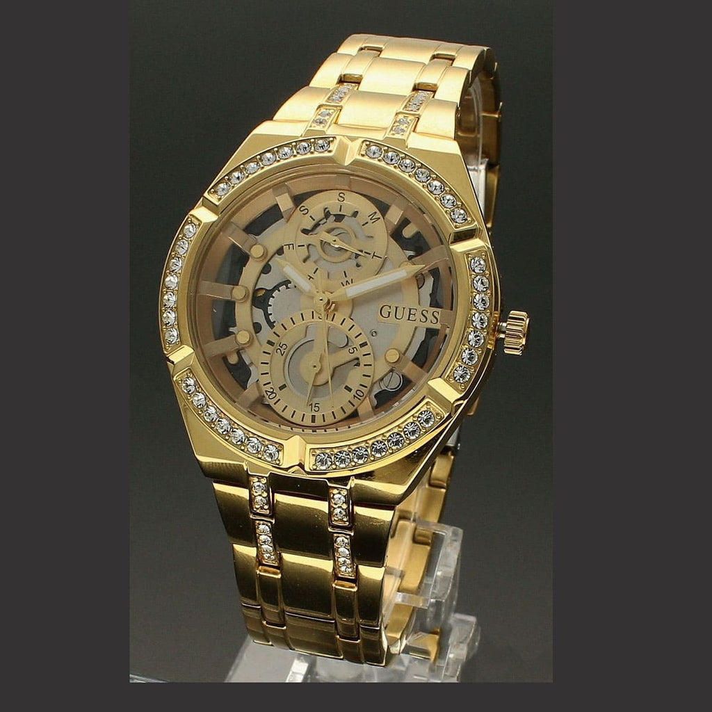 Guess Allara Quartz Gold Dial Gold Steel Strap Watch For Women - GW0604L2 Buy Now By Guess