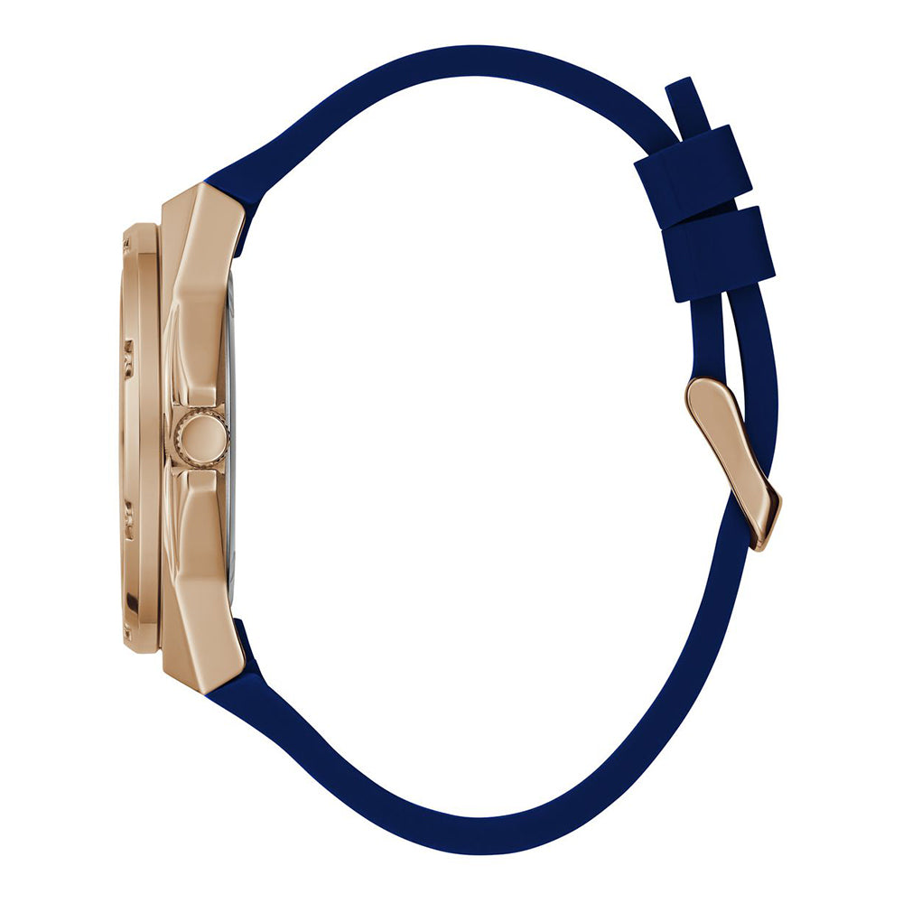 Guess Asteria Multifunction Blue Dial Blue Rubber Strap Watch For Women - GW0620L3 Buy Now By Guess