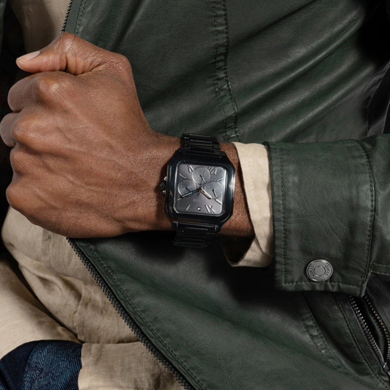 Guess Integrity Analog Black Dial Black Steel Strap Watch for Men - GW0631G2 Buy Now By Guess