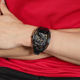 Guess Legend Analog Black Dial Black Rubber Strap Watch For Men - GW0648G1 Buy Now By Guess