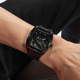 Guess Legend Analog Black Dial Black Rubber Strap Watch For Men - GW0648G1 Buy Now By Guess