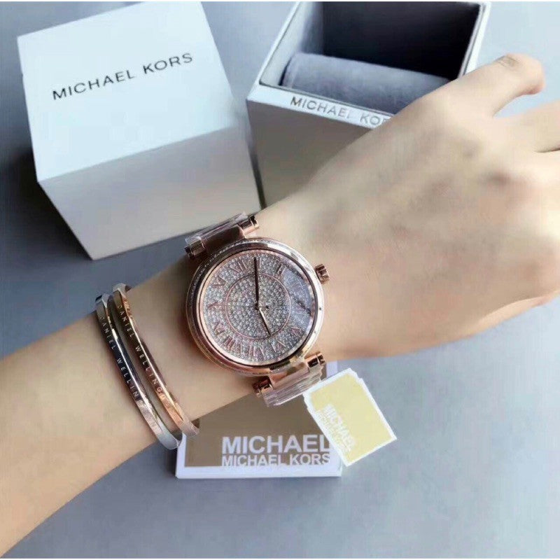 Michael Kors Skylar Rose Gold Dial Rose Gold Steel Strap Watch for Women - MK5868 Buy Now By Michael Kors