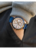 Tommy Hilfiger Bank Multifunction Quartz White Dial Blue Rubber Strap Watch for Men - 1791778 Buy Now By Tommy Hilfiger