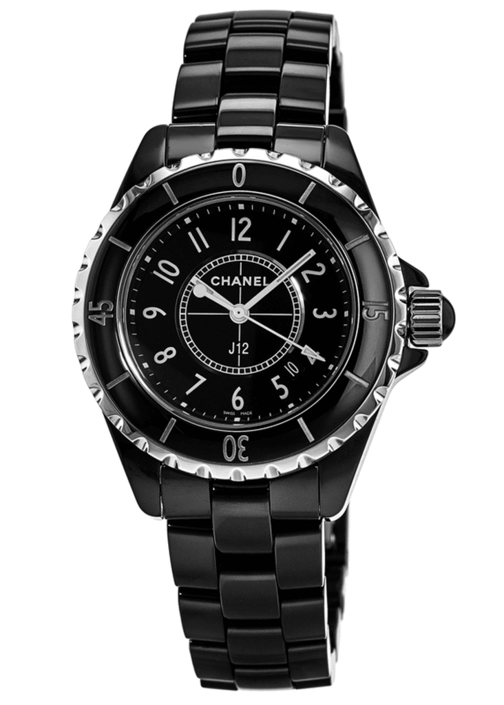Chanel J12 Quartz Ceramic Black Dial Black Steel Strap Watch for Women - J12 H0682 Buy Now By Chanel