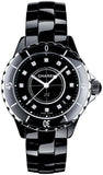 Chanel J12 Quartz Diamonds Black Dial Black Steel Strap Watch for Women - J12 H1625 Buy Now By Chanel