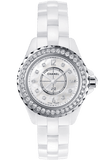 Chanel J12 Diamonds Quartz White Dial White Steel Strap Watch for Women - J12 H2572 Buy Now By Chanel