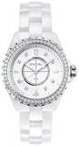 Chanel J12 Quartz Diamonds White Dial White Steel Strap Watch for Women - J12 H3110 Buy Now By Chanel