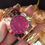Marc Jacobs Amy Purple Dial Rose Gold Steel Strap Watch for Women - MBM8618 Buy Now By Marc Jacobs