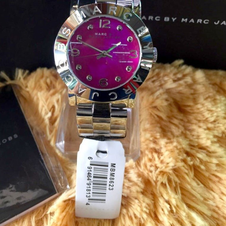 Marc Jacobs Amy Pink Dial Silver Steel Strap Watch for Women - MBM8623 Buy Now By Marc Jacobs