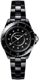 Chanel J12 Quartz Diamonds Black Dial Black Steel Strap Watch for Women - J12 H5701 Buy Now By Chanel