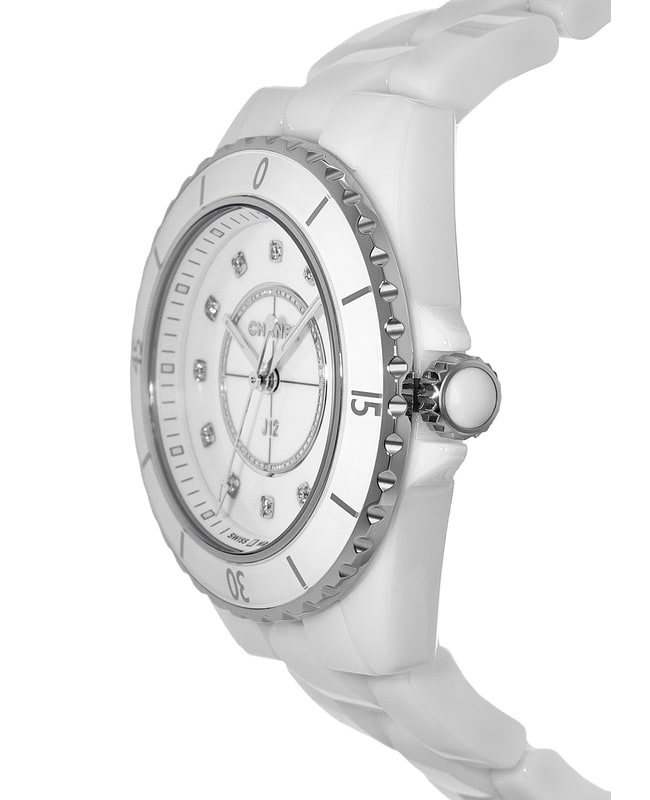 Chanel J12 Quartz Diamonds White Dial White Steel Strap Watch for Women - J12 H5703 Buy Now By Chanel