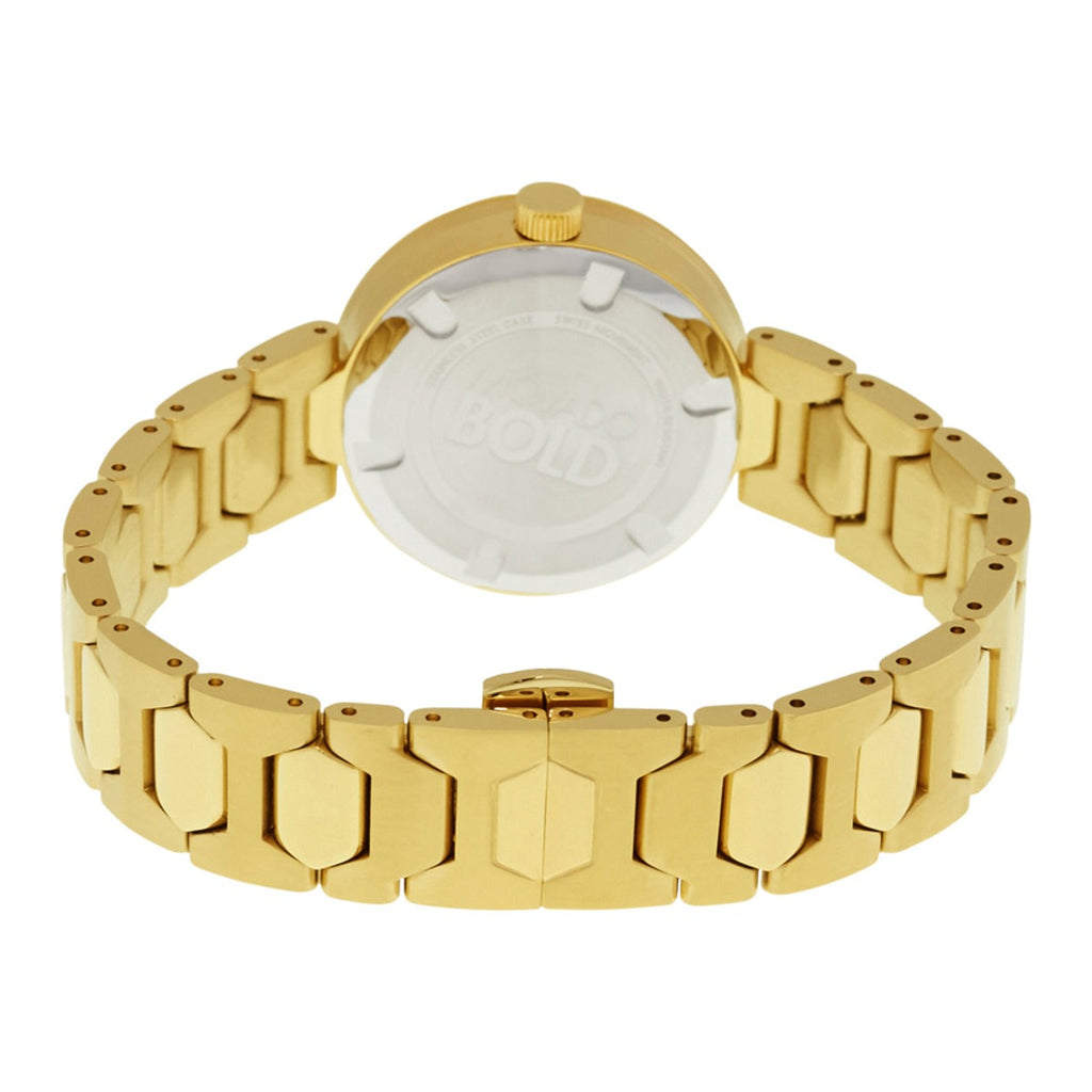 Movado Bold Gold Dial Gold Steel Strap Watch For Women - 3600382 Buy Now By Movado