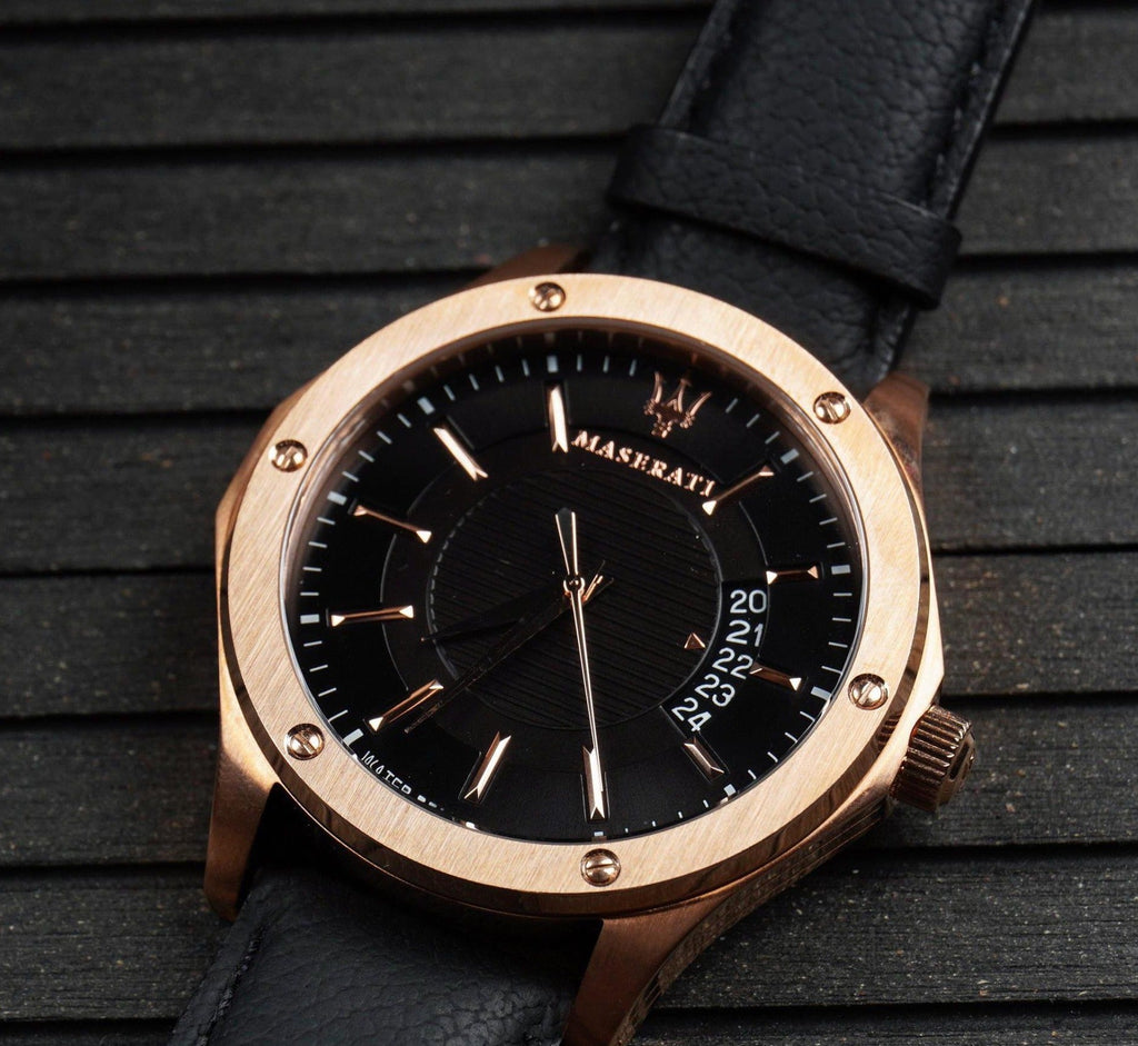 Maserati Circuito Black Dial Black Leather Strap Watch For Men - R8851127001 Buy Now By Maserati