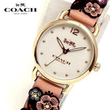 Coach Delancey White Dial Floral Pink Leather Strap Watch for Women - 14502817 Buy Now By Coach