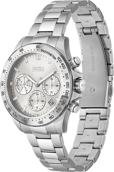 Hugo Boss Ikon Chronograph White Dial Silver Steel Strap Watch for Men - 1512962 Buy Now By Hugo Boss