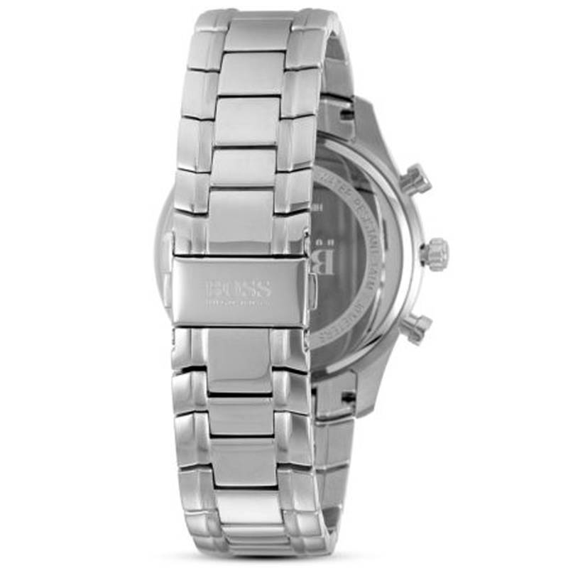 Hugo Boss Ambassador Chronograph Black Dial Silver Steel Strap Watch For Men - HB1513196 Buy Now By Hugo Boss