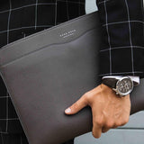 Hugo Boss Grand Prix Grey Dial Brown Leather Strap Watch for Men - 1513476 Buy Now By Hugo Boss