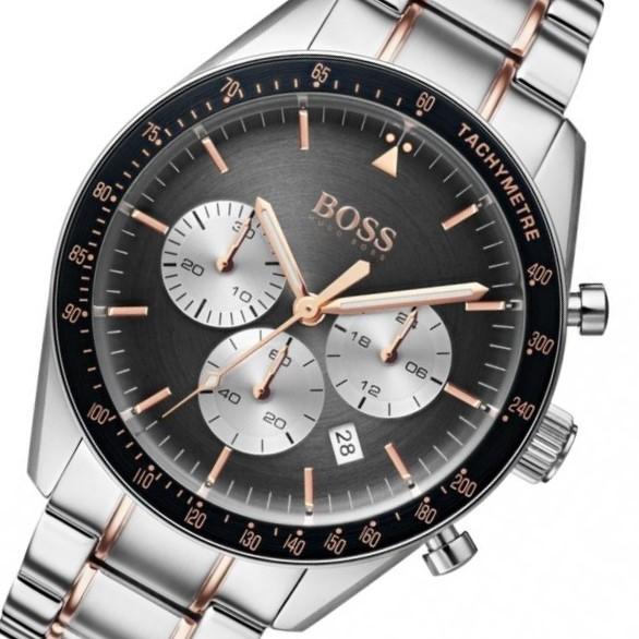 Hugo Boss Trophy Chronograph Grey Dial Silver Steel Strap Watch for Men - 1513634 Buy Now By Hugo Boss