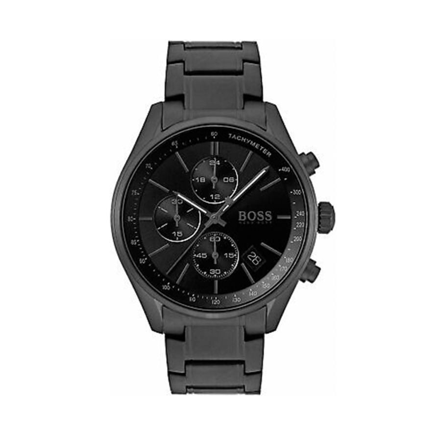 Hugo Boss Grand Prix Black Dial Black Steel Strap Watch for Men - 1513676 Buy Now By Hugo Boss