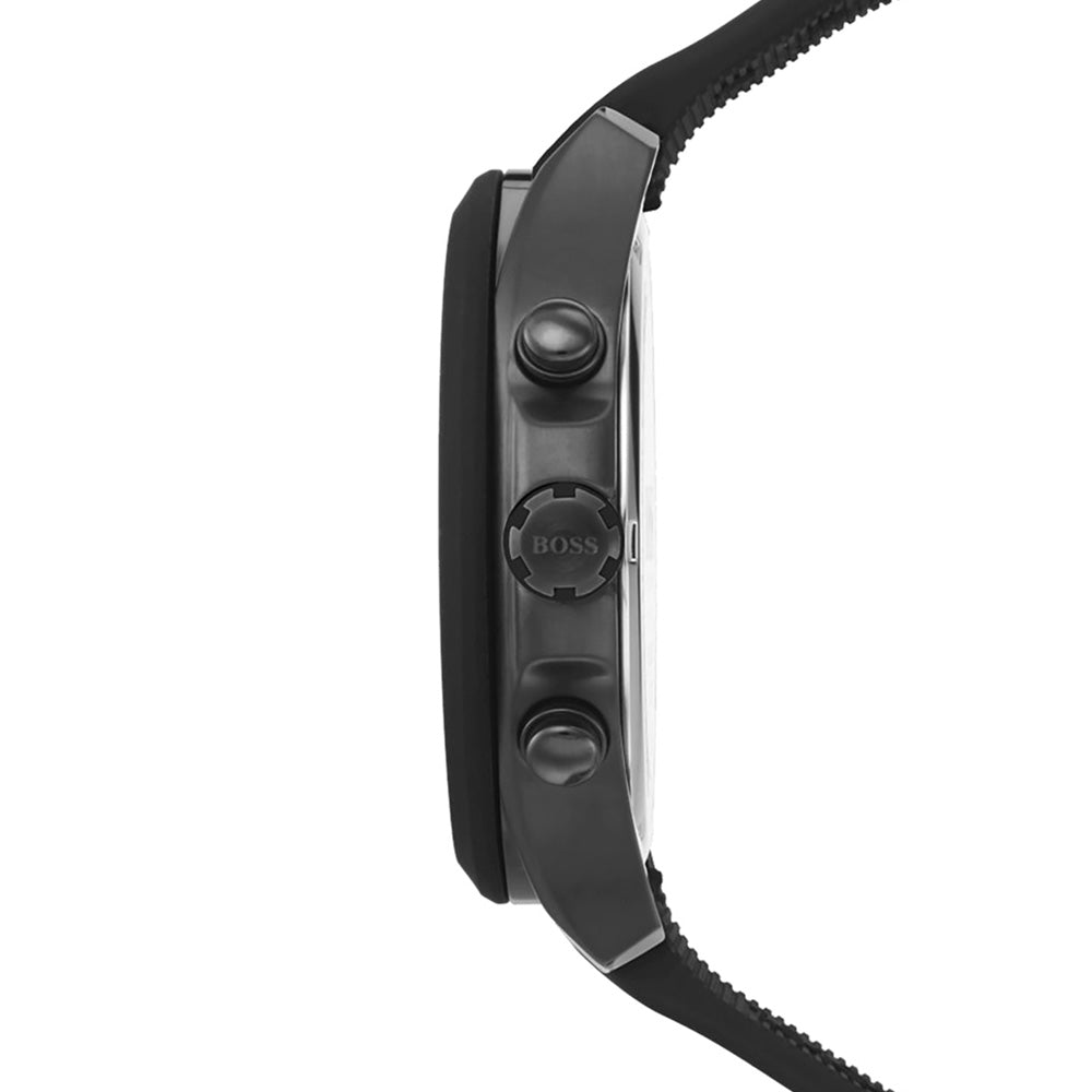 Hugo Boss Velocity Black Dial Black Rubber Strap Watch for Men - 1513720 Buy Now By Hugo Boss