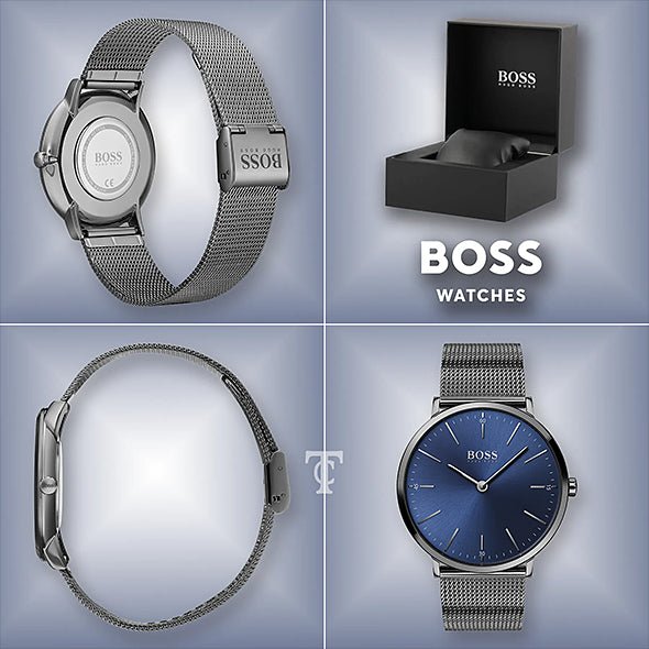 Hugo Boss Horizon Blue Dial Black Mesh Bracelet Watch for Men - 1513734 Buy Now By Hugo Boss