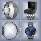 Hugo Boss Horizon Blue Dial Black Mesh Bracelet Watch for Men - 1513734 Buy Now By Hugo Boss