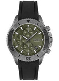 Hugo Boss Admiral Green Dial Black Silicon Rubber Strap Watch for Men - 1513967 Buy Now By Hugo Boss