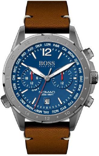 Hugo Boss Nomad Blue Dial Brown Leather Strap Watch for Men - 1513773 Buy Now By Hugo Boss