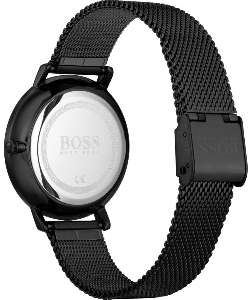 Hugo Boss Infinity Black Dial Black Mesh Bracelet Watch for Women -1502521 Buy Now By Hugo Boss