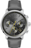 Hugo Boss Attitude Grey Dial Grey Leather Strap Watch for Men - 1513658 Buy Now By Hugo Boss