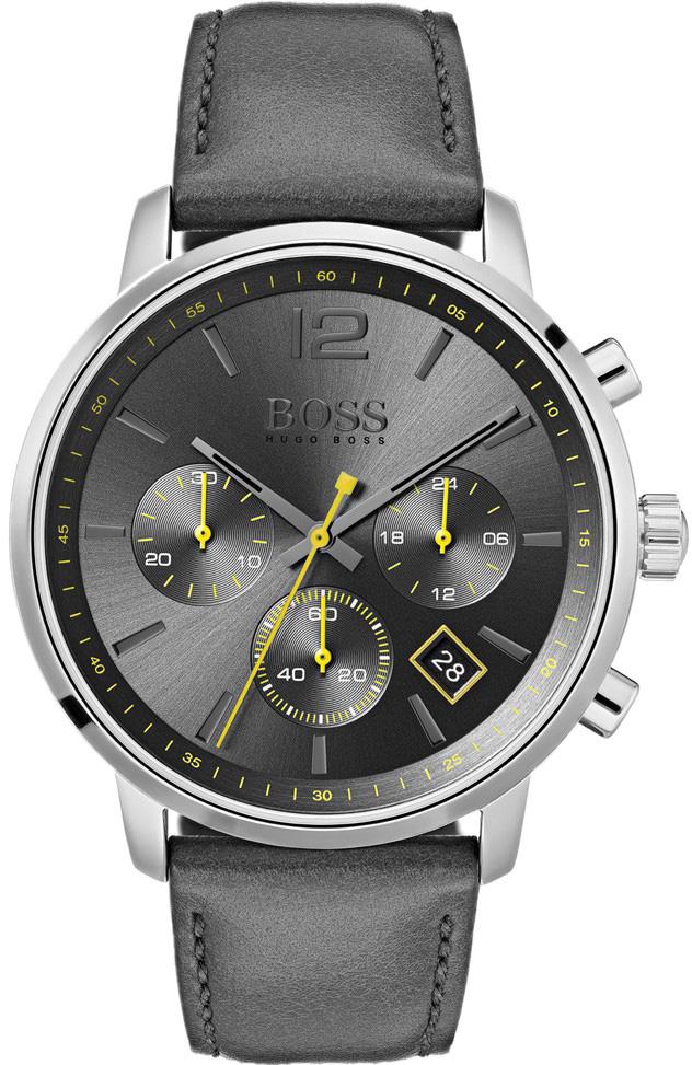 Hugo Boss Attitude Grey Dial Grey Leather Strap Watch for Men - 1513658 Buy Now By Hugo Boss