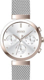 Hugo Boss Flawless Silver Dial Silver Mesh Bracelet Watch for Women -1502551 Buy Now By Hugo Boss