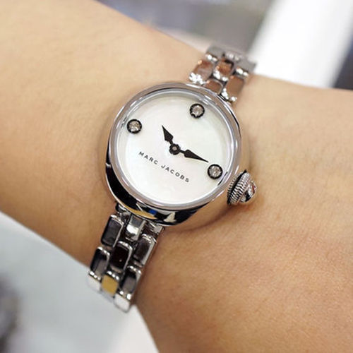 Marc Jacobs Courtney Mother of Pearl White Dial Silver Steel Strap Watch for Women - MJ3459 Buy Now By Marc Jacobs