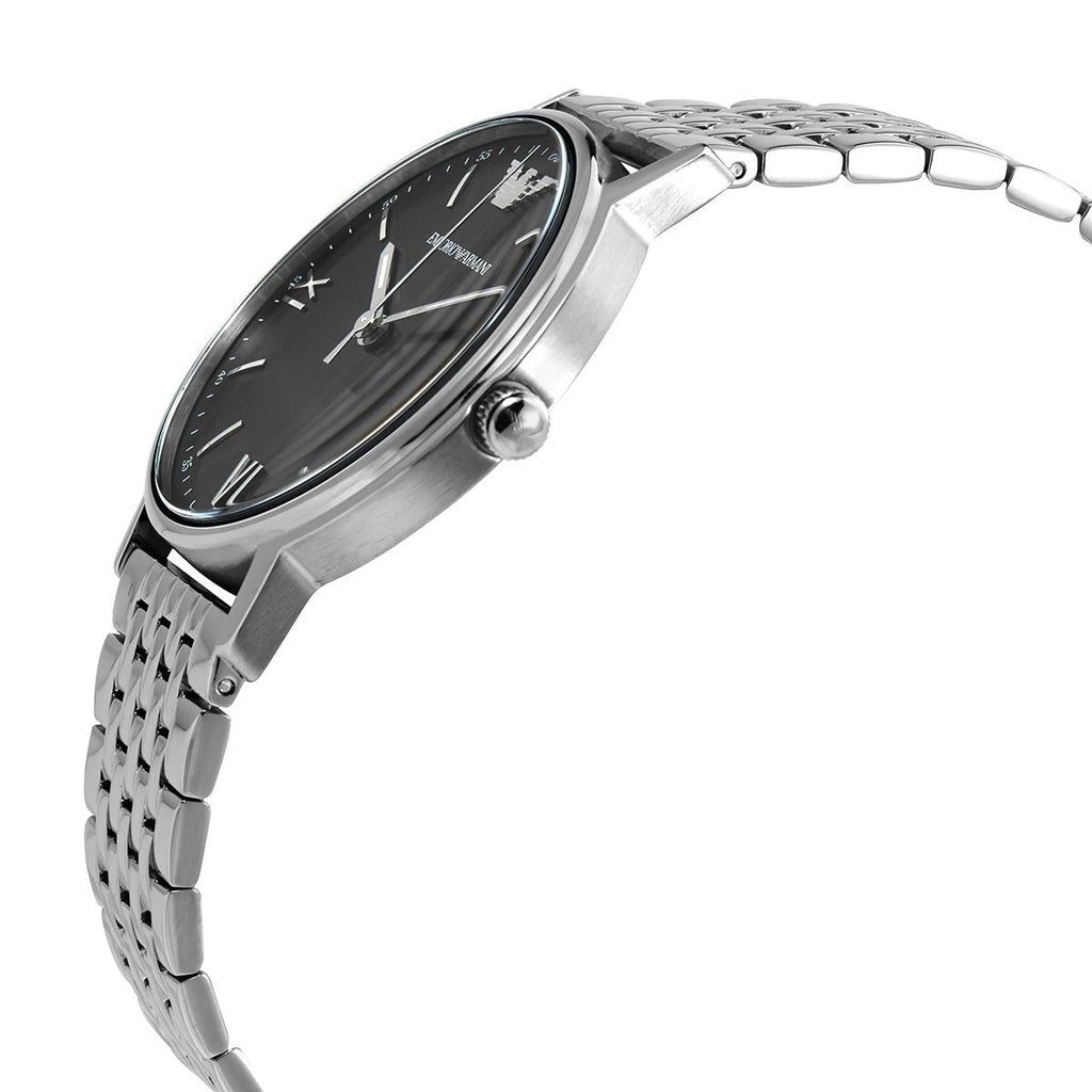 Emporio Armani Kappa Black Dial Silver Steel Strap Watch For Men - AR11152 Buy Now By Emporio Armani