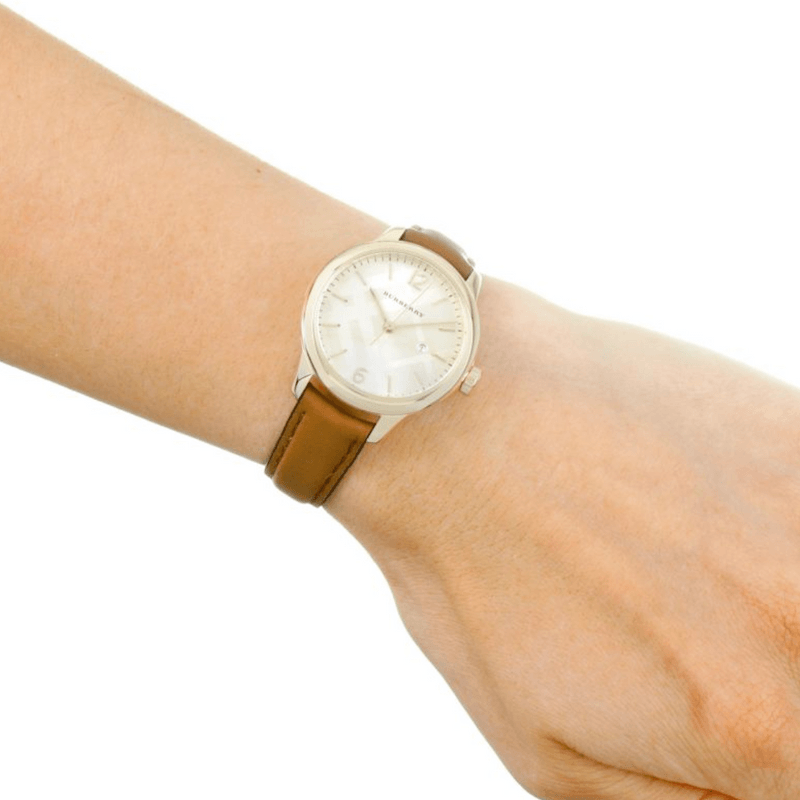 Burberry The Classic Champagne Gold Dial Brown Leather Strap Watch for Women - BU10101 Buy Now By Burberry