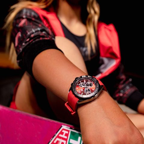 Tag Heuer Formula 1 Chronograph Red Dial Red Rubber Strap Watch for Men - CAZ101AN.FT8055 Buy Now By Tag Heuer