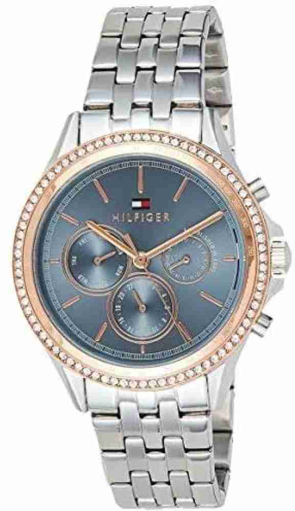Tommy Hilfiger Ari Diamonds Blue Dial Silver Steel Strap Watch for Women - 1781976 Buy Now By Tommy Hilfiger