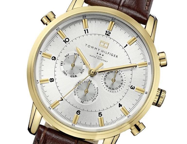 Tommy Hilfiger Harrison White Dial Brown Leather Strap Watch for Men - 1790874 Buy Now By Tommy Hilfiger