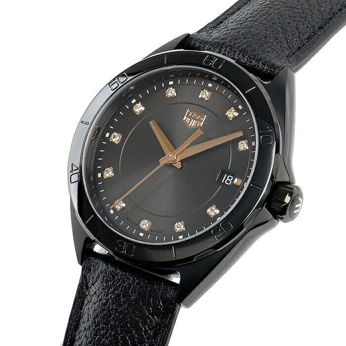 Tag Heuer Formula 1 Quartz Diamonds Black Dial Black Leather Strap Watch for Women - WBJ1317.FC8230 Buy Now By Tag Heuer