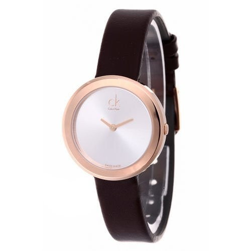 Calvin Klein Firm White Dial Brown Leather Strap Watch for Women - K3N236G6 Buy Now By Calvin Klein